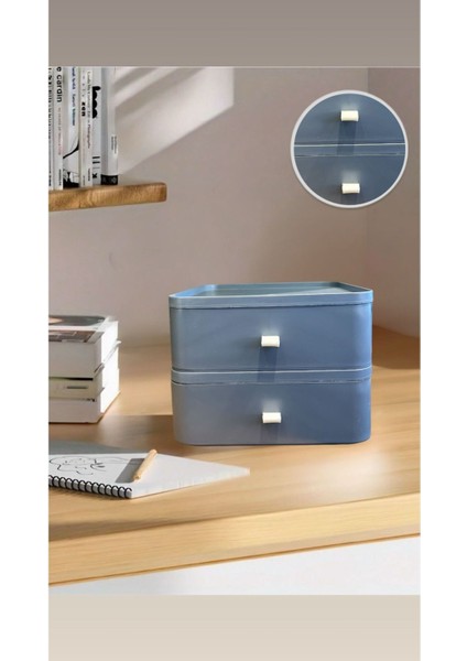 Gri 2 Katlı Organizer, Masaya ve Çekmeceye Uygun, Takı ve Aksesuar Düzenleyici fırsatları