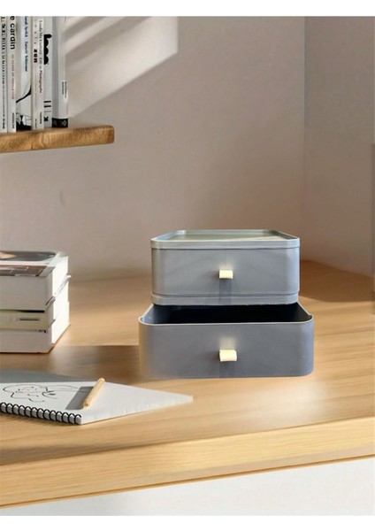 Gri 2 Katlı Organizer, Masaya ve Çekmeceye Uygun, Takı ve Aksesuar Düzenleyici indirimleri