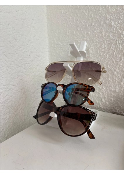 Şık 4'lü Gözlük Standı, 3D Baskı Plastik Organizer, Masaüstü Tutucu Beyaz fiyatları