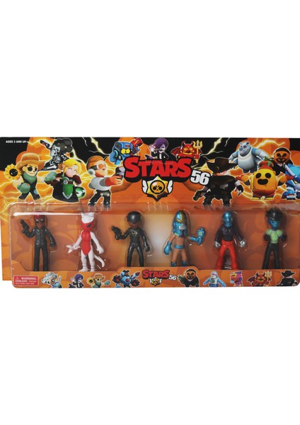 Brawl Stars 6'lı Koleksiyon Karakter Figür Seti – 12 cm Eklemli Oyuncak Kahramanlar Seti modelleri