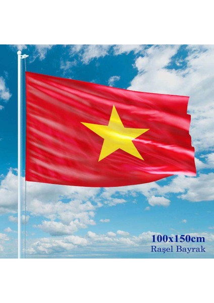 Vietnam Bayrağı - 100x150 cm (1 metre x 1,5 metre) - Raşel Kumaş