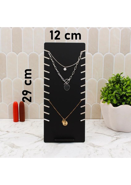 Şık Siyah Kolye ve Bileklik Standı, Düzenli ve Kullanışlı Tasarım Ile. fiyatları