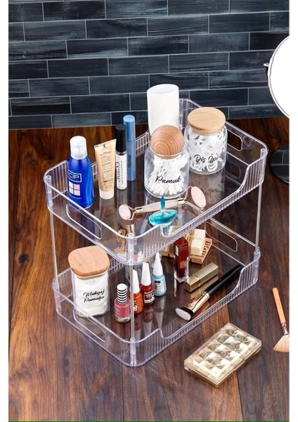 Iki Katlı Çok Renkli Düzenleyici, Ofis ve Banyo Için Şık Organizer