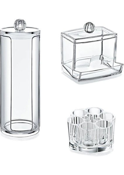 3'lü Makyaj Düzenleme Seti, Kulak Çubuğu ve Pamuk, Şık ve Kullanışlı Ürün fiyatları