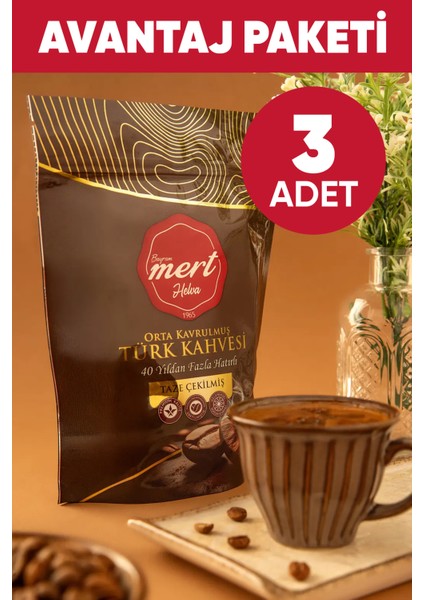 Bayram Mert Türk Kahvesi (100 gr) 3'lü Paket
