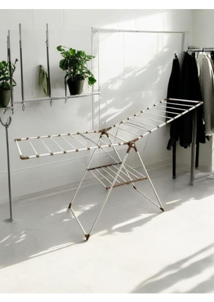Bej Çamaşır Kurutmalık, Dayanıklı ve Pratik Kullanım, Hafif ve Şık Tasarım indirimleri