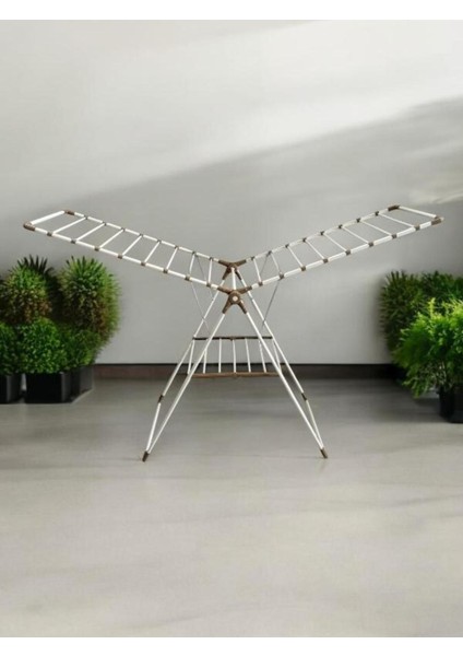 Bej Çamaşır Kurutmalık, Dayanıklı ve Pratik Kullanım, Hafif ve Şık Tasarım