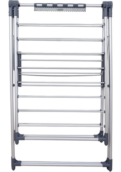 Gri Tam Alüminyum Çamaşır Kurutma Askısı, Dayanıklı ve Şık Tasarım indirimleri