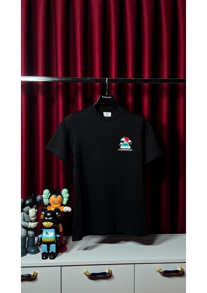 Ön ve Arka Logo Detaylı Siyah Erkek T-Shirt fiyatları