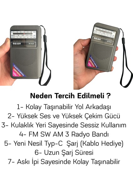 Nostaljik Cep Radyosu – Şarjlı, Deprem Radyosu, Yeni Nesil Yüksek Ses & Çekim, Taşınabilir Küçük Radyo fırsatları