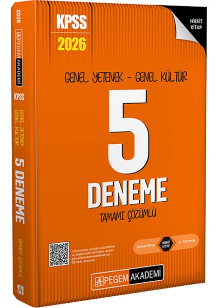 2026 Kpss Genel Yetenek Genel Kültür Tamamı Çözümlü 5 Deneme(Hibrit,120 Sayfa,600 Soru)-Çözümlü 3 Deneme Hediye fiyatları
