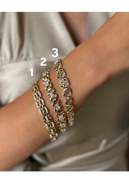 Xuping 14 K Altın Rengi Vip Seri Bileklik 17 +2 cm 3numaralı Ürün