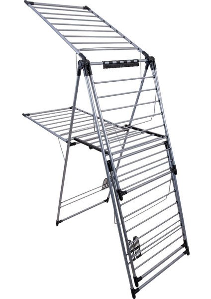 Gri Çift Katlı Alüminyum Borulu Çamaşır Kurutma Askısı, Şık ve Pratik Tasarım indirimleri