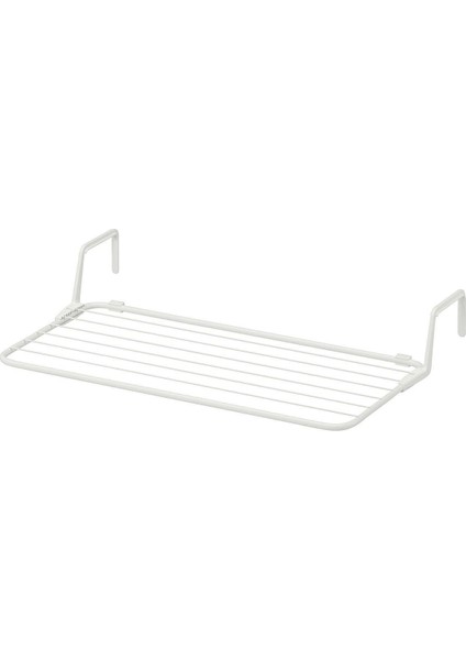 Balkon Ray Üstü Çelik Askı, 77X49 Cm, Beyaz, Dayanıklı ve Şık Tasarım