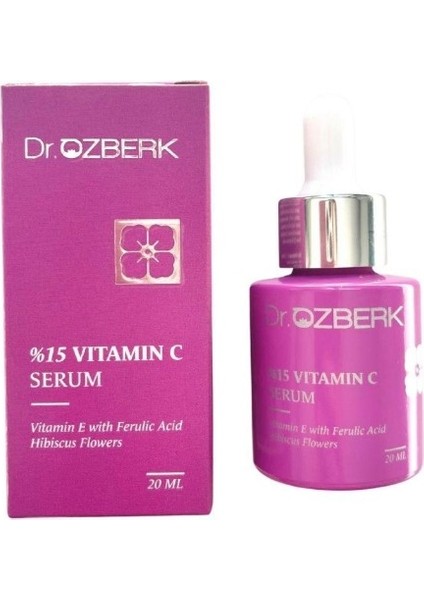 % 15 Vitamin C Serum Vitamin E With Ferulic Acid Hibiscus Flowers 20 ml