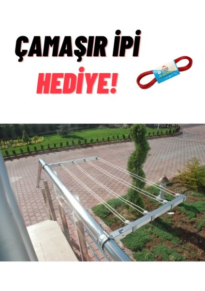 Paslanmaz Makaralı Küpeşte, Çamaşır Askısı ve Kurutmalık, Hediye Çamaşır Ipiyle Birlikte fiyatları