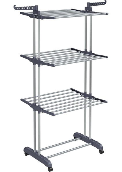 4 Kademeli Kanatlı Elbise Havalandırma ve Kurutucu Stand Bej