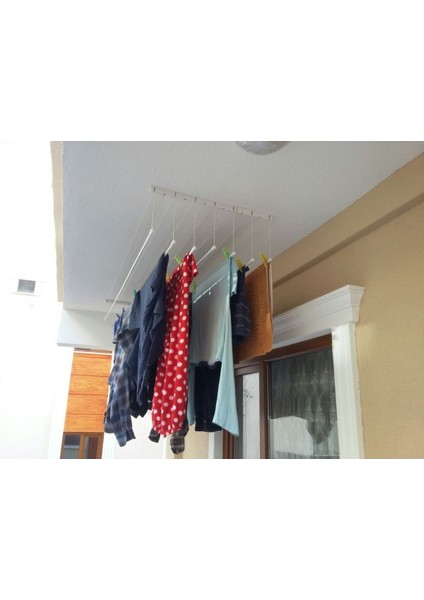 Alüminyum 4 Çubuklu 150 cm Asansörlü Çamaşır Kurutma Askısı, Güneş Işığıyla Parlayan fiyatları