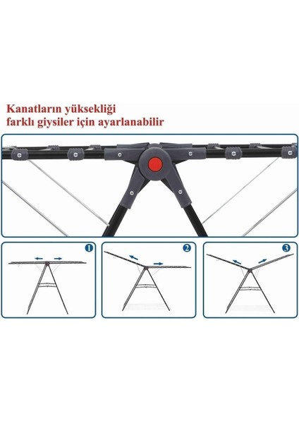 Harbinger İnova Black 20 m Isıya Dayanıklı Elektrostatik Boyalı Metal Çamaşır Kurutma Askısı – Dayanıklı ve Şık Tasarım