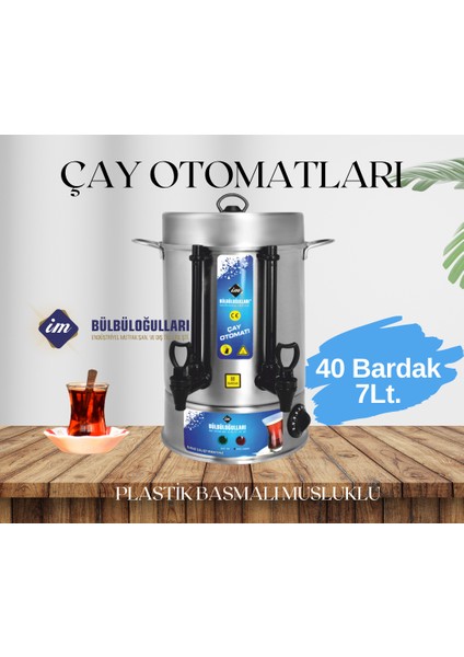 40 Bardak Plastik Basmalı Musluk Çay Otomatı fiyatları