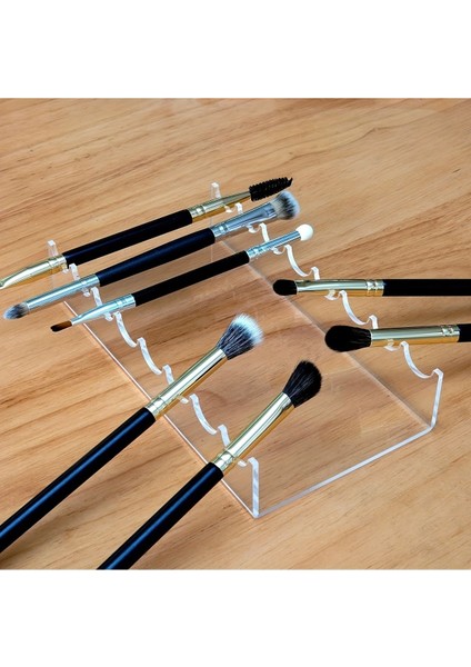 Beyaz Pleksi Makyaj Fırça Tutucu, Şık ve Pratik Fırça Standı