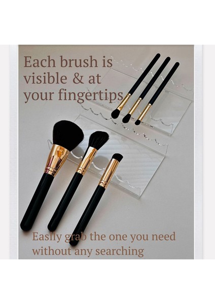 Beyaz Pleksi Makyaj Fırça Tutucu, Şık ve Pratik Fırça Standı modelleri