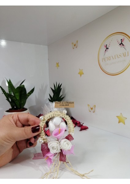 Çiçekli Mıknatıslı Badem Şekeri Söz, Nişan, Düğün, Kına, Nikah,hediyelik -15 Adet fiyatları