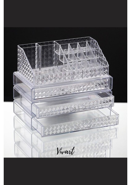 Beyaz 3 Çekmeceli Makyaj ve Takı Organizer Düzenleyici fiyatları