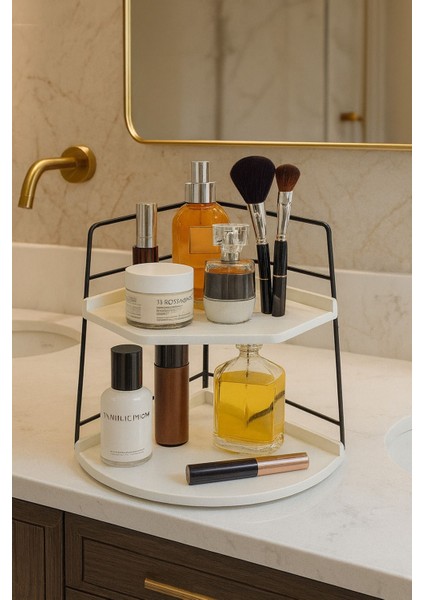 Şık Ahşap ve Çelik Organizer, Mutfak, Banyo, Salon ve Çalışma Masası Için