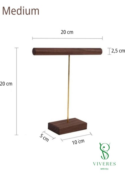 3'lü Ceviz Rengi Takı Düzenleyici Seti, Dekoratif Kolye Askısı, Aksesuar Organizer indirimleri