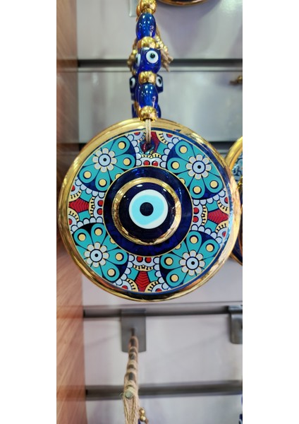 Nurtakı Yaldızlı Çift Katmanlı Işlemeli Otantik Görünümlü Kapı Duvar Cam Nazar Boncuk fiyatları