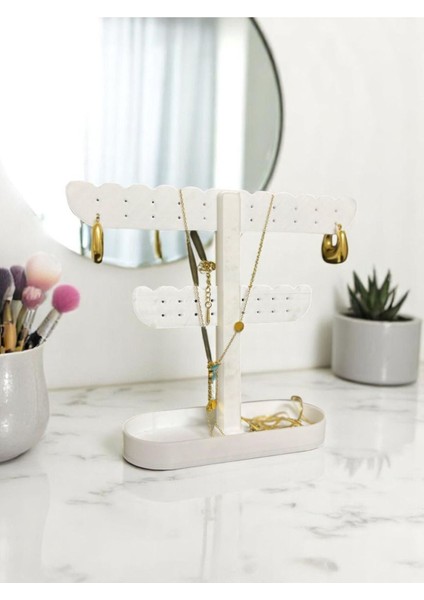Beyaz Hazneli Takı Düzeni, Küpe ve Kolye Saklama Alanı fiyatları