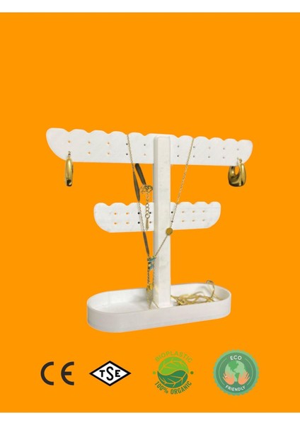 Beyaz Hazneli Takı Düzeni, Küpe ve Kolye Saklama Alanı