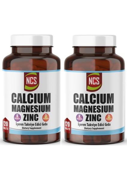Kalsiyum Magnezyum Çinko 2x120 Tablet