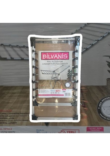 Alüminyum Kurutmalık, Kalın Demirli, 18 Metre, Dayanıklı ve Şık Tasarım fiyatları