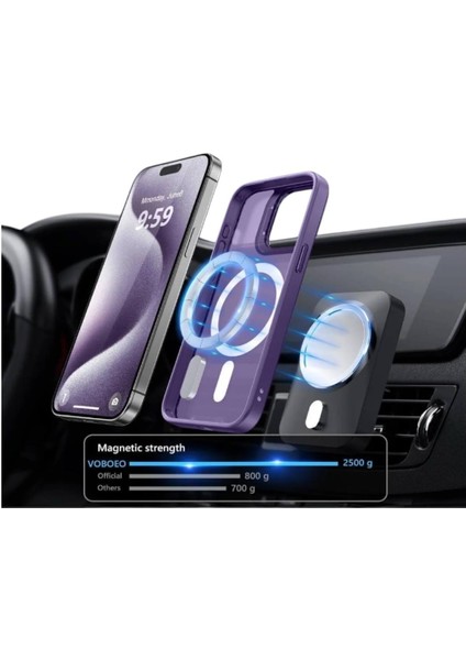 Samsung Galaxy S24 Ultra Deri Görünümlü Kapak Magsafe Manyetik Kablosuz Şarj Telefon Kılıfı .