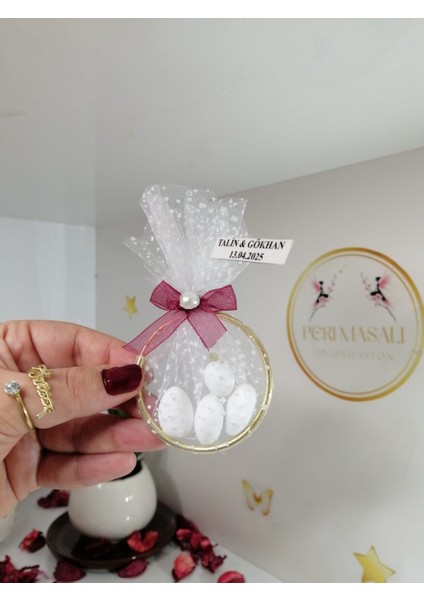 Badem Şekerli Halka Söz, Nişan, Düğün, Kına, Nikah,hediyelik -15 Adet fiyatları