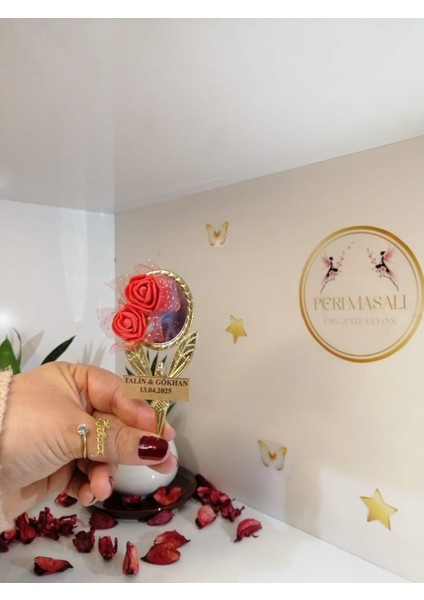 Mıknatıslı Perili Ayna Söz, Nişan, Düğün, Kına, Nikah,hediyelik -15 Adet