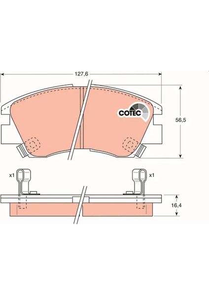 Fren Balatası Ön Mıtsubıshı L200 L300 90&gt;08 Pajero 82&gt;91 GDB729