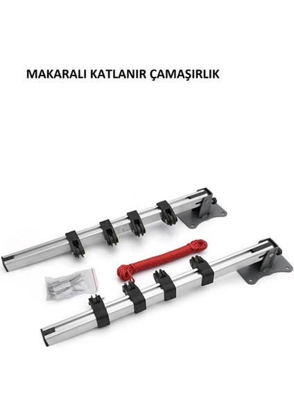 Gri Renkli Duvara Monte Katlanabilir Metal Çamaşır Kurutma Askısı modelleri