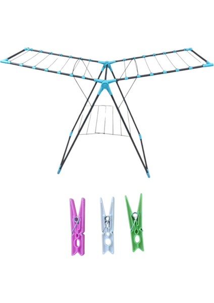 Mavi 6'lı Çamaşır Kurutmalık Askısı Plastik Korumalı Kurutma Mandallı fiyatları
