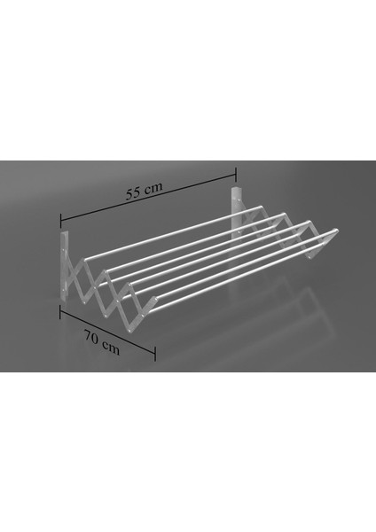 55CMX7 Gözlü Alüminyum Akordiyon Çamaşır Askısı, Paslanmaz ve Hafif Tasarım fırsatları