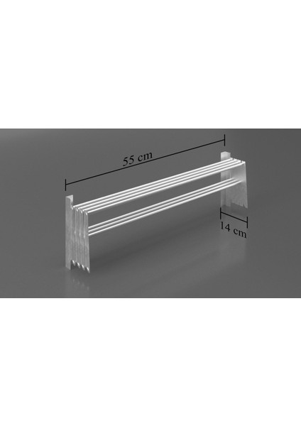 55CMX7 Gözlü Alüminyum Akordiyon Çamaşır Askısı, Paslanmaz ve Hafif Tasarım indirimleri