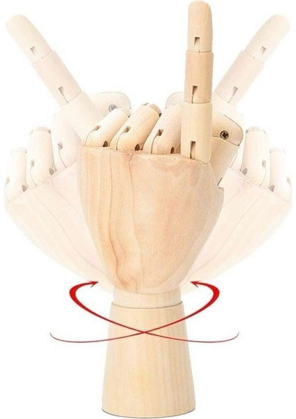 Ahşap El Figürlü Dekoratif Süs, 24 Cm, Kahverengi