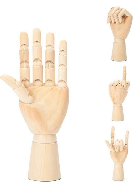 Ahşap El Figürlü Dekoratif Süs, 24 Cm, Kahverengi modelleri