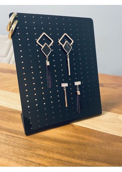 Siyah Pleksi Takı ve Küpe Standı, Şık Düzenleyici ve Şeffaf Tasarım fiyatları