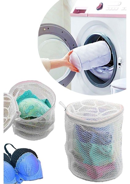 Hassas Çamaşır Yıkama Filesi, Fermuarlı, Eşarp ve Sütyen Için Uygun