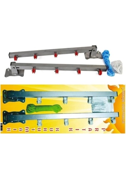 Duvara Monte Metal Katlanır Çamaşır Askısı, Mavi, Pratik ve Dayanıklı fiyatları