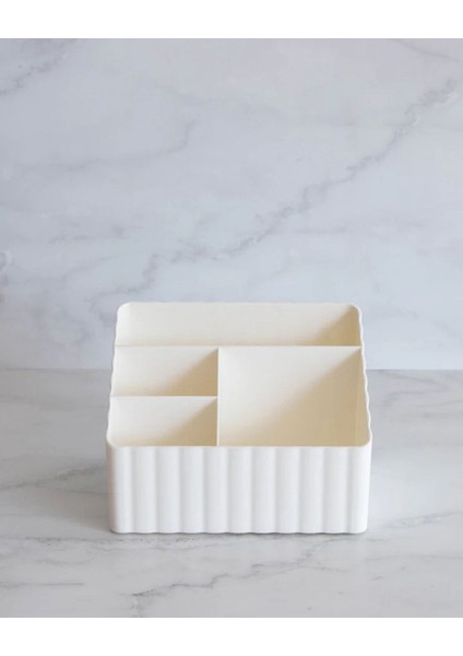 Şık ve Kullanışlı Makyaj Düzenleyici Kutu, Beyaz Renk, Pratik Kozmetik Saklama Çözümleri modelleri