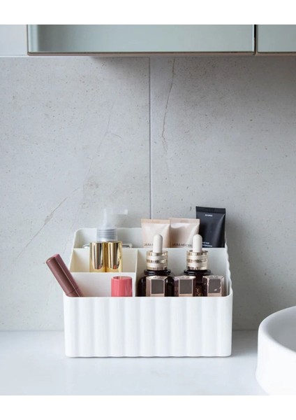 Şık ve Kullanışlı Makyaj Düzenleyici Kutu, Beyaz Renk, Pratik Kozmetik Saklama Çözümleri indirimleri